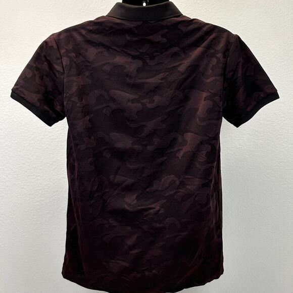 SOBK Straight Outta Brooklyn Camo Polo Shirt Camouflage Flex Fit Red L Large - Picture 3 of 8